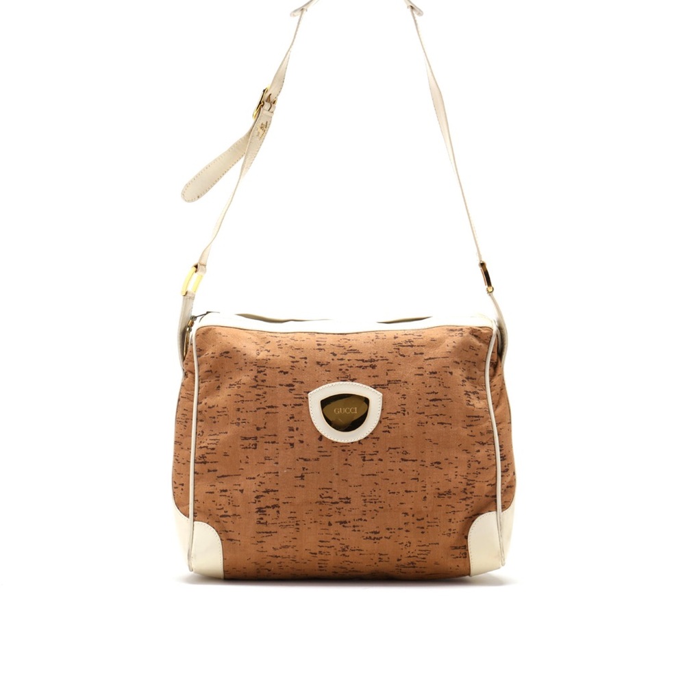 Gucci Cork and Leather Shoulder Bag